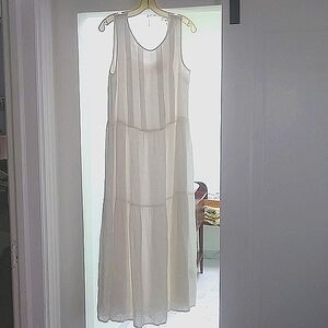 St. Tropez white linen dress S